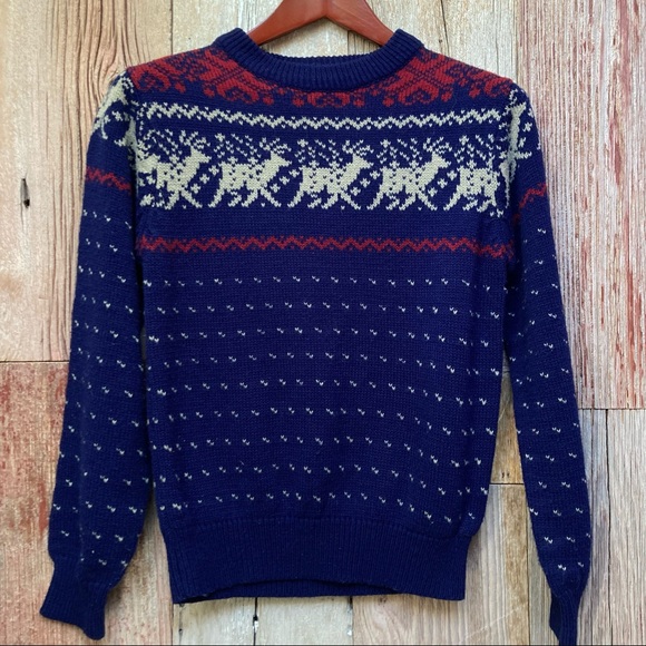 Filene’s Vintage Reindeer Sweater XS - Picture 3 of 6